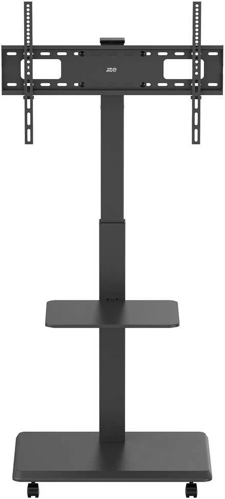 Laikiklis Stand Televizoriaus stovas / vežimėlis „Ergo-Office“, maks. apkrova 50 kg / 5kg lentyna, maks. VESA 600x400, įmontuotas maitinimo lizdas, juodas, ER-304 B