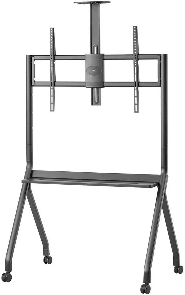 Laikiklis „Maclean“ televizoriaus stovas / vežimėlis, lentyna kamerai, su ratukais, 55–100", maks. apkrova 120 kg / 10 kg lentynos, maks. VESA 900x600, juodas, MC-114 B