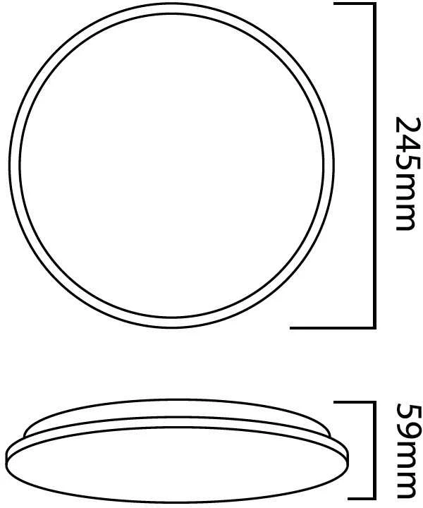 Sufitowa „Maclean“ LED jutiklinis lubinis šviestuvas, 5,8 GHz mikrobangų jutiklis, 4000 K, 12 W, 950 lm, IP44, MCE347