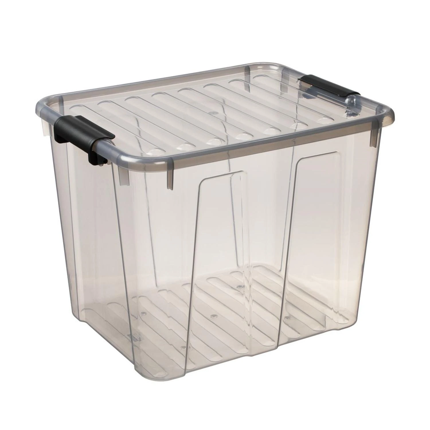 Pojemnik Plast Team Home Box 40L skaidrus pilkas konteineris su dangteliu