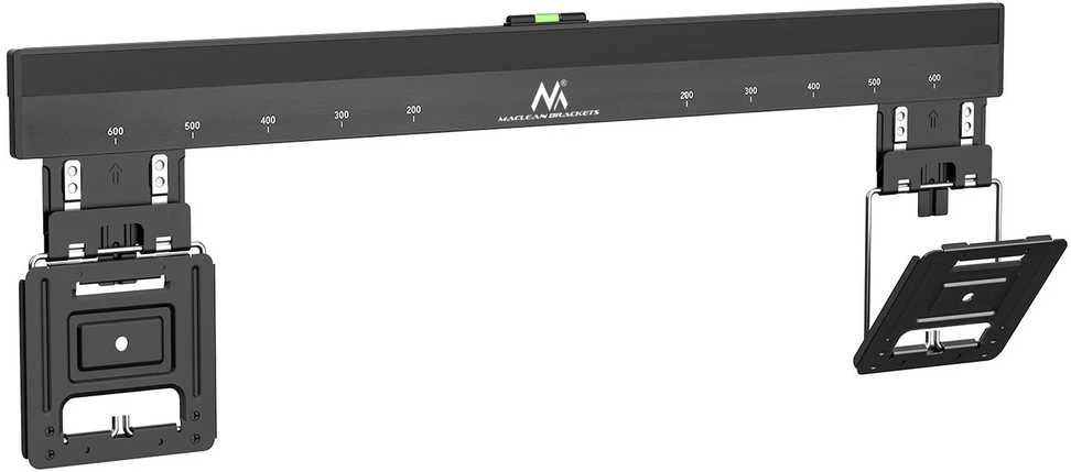„Maclean MC-481 Ultra Flat Slim“ televizoriaus sieninis laikiklis, skirtas 37–80 colių plokščiam, lenktam televizoriui, iki 75 kg, maks. VESA 600x400, universalus televizoriaus laikiklis.