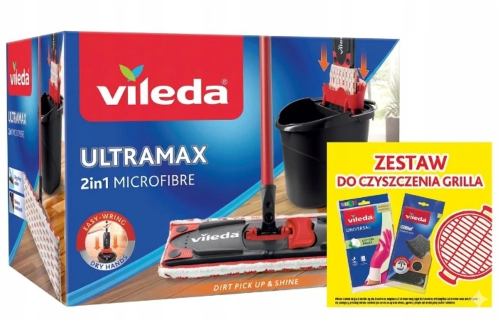 Vileda „Ultramax BOX“ rinkinys + grotelių valymo rinkinys