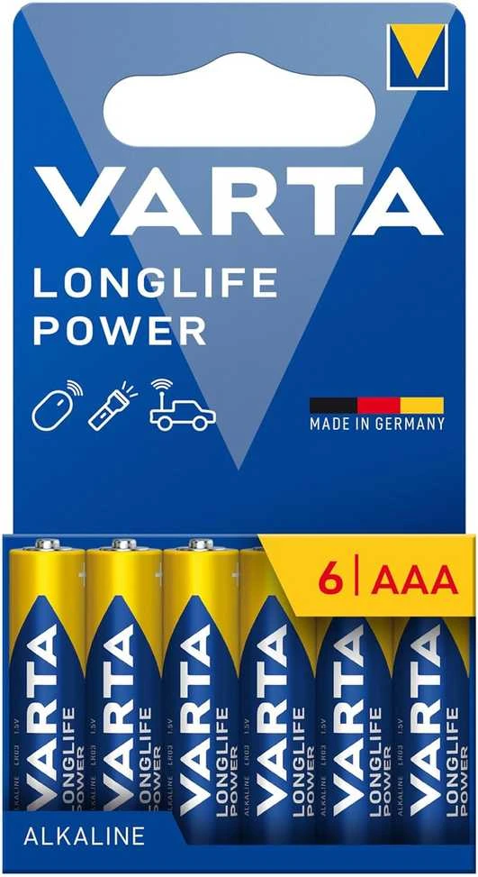 Varta AAA baterijų pakuotė 6 vnt