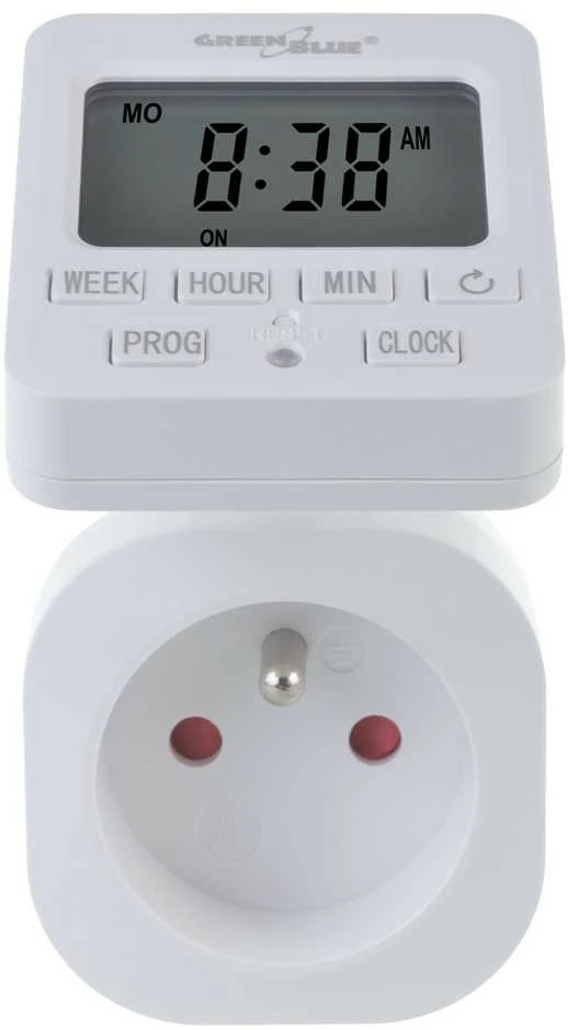 GreenBlue GB605 E Interruptor Horario Digital - Temporizador - Programador, Carga máx. 16A, IP20