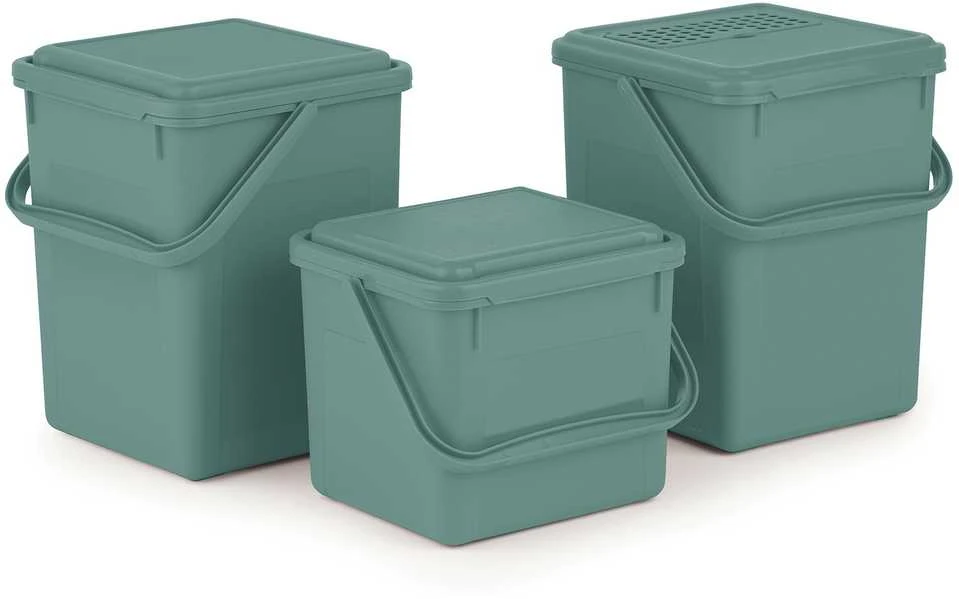 Atliekų Konteineris - ROTHO Žalias 9L Perdirbtas Technopolimeras su Kvapo Filtru