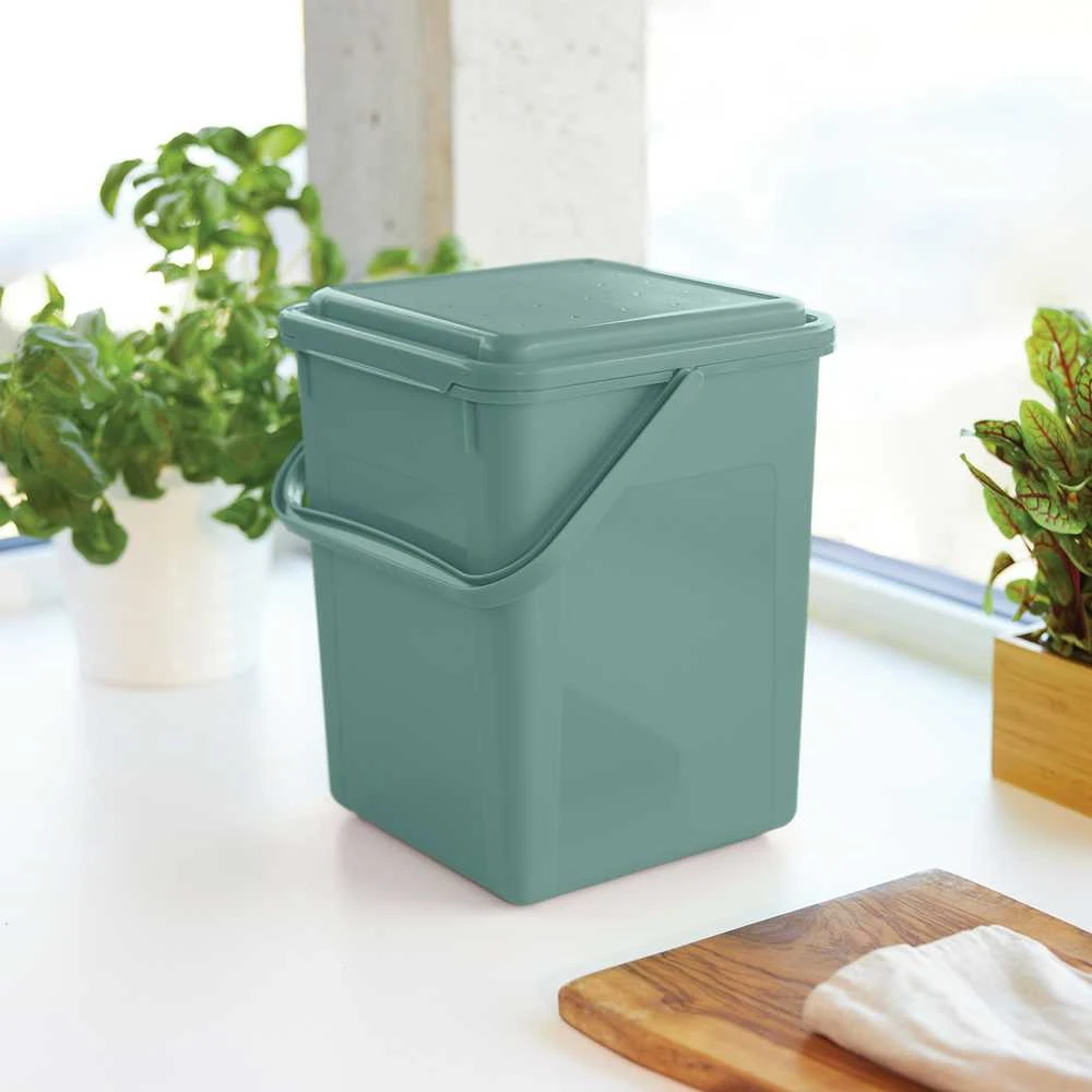 Atliekų Konteineris - ROTHO Žalias 9L Perdirbtas Technopolimeras su Kvapo Filtru