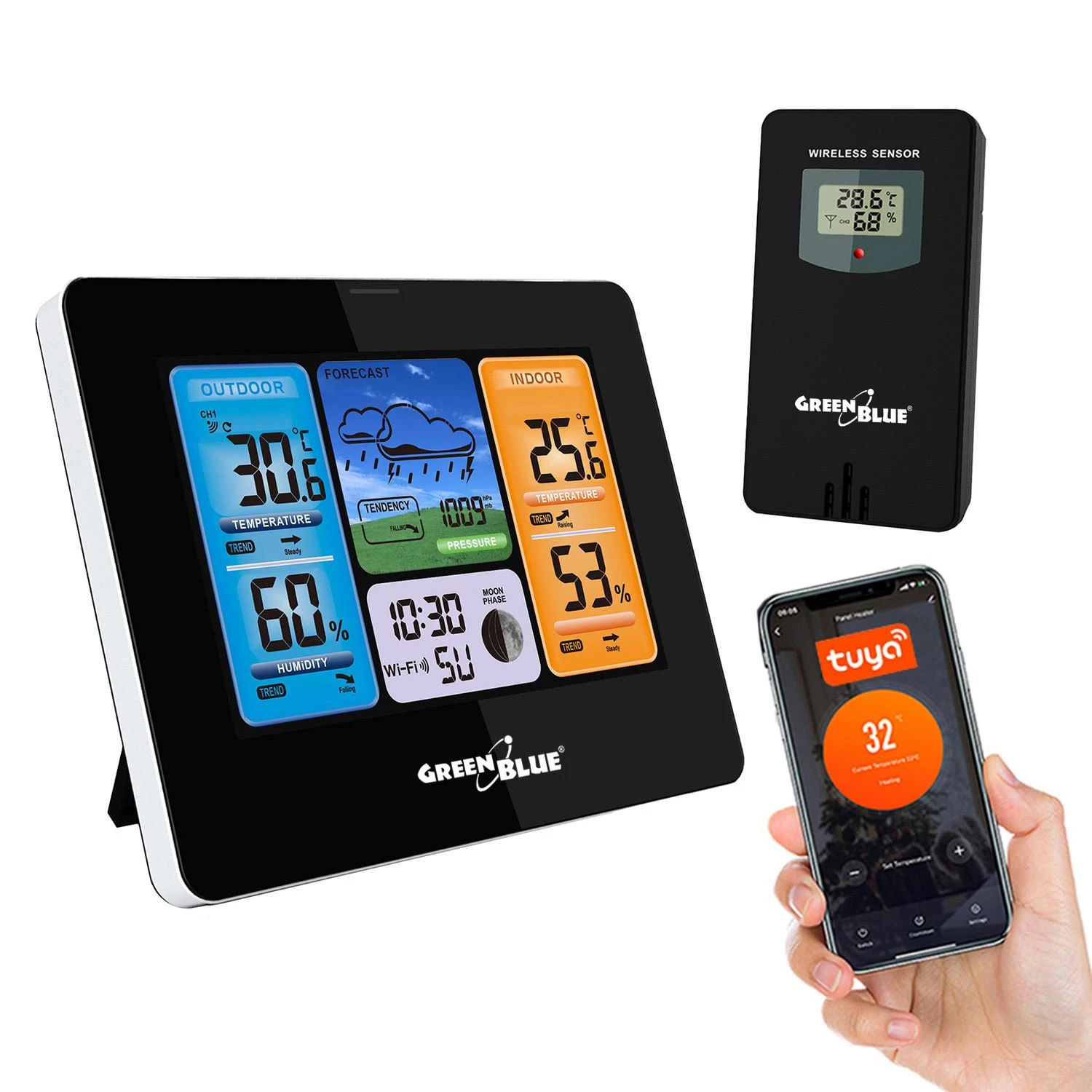 GreenBlue GB215 Meteorologinė stotelė su išoriniu jutikliu