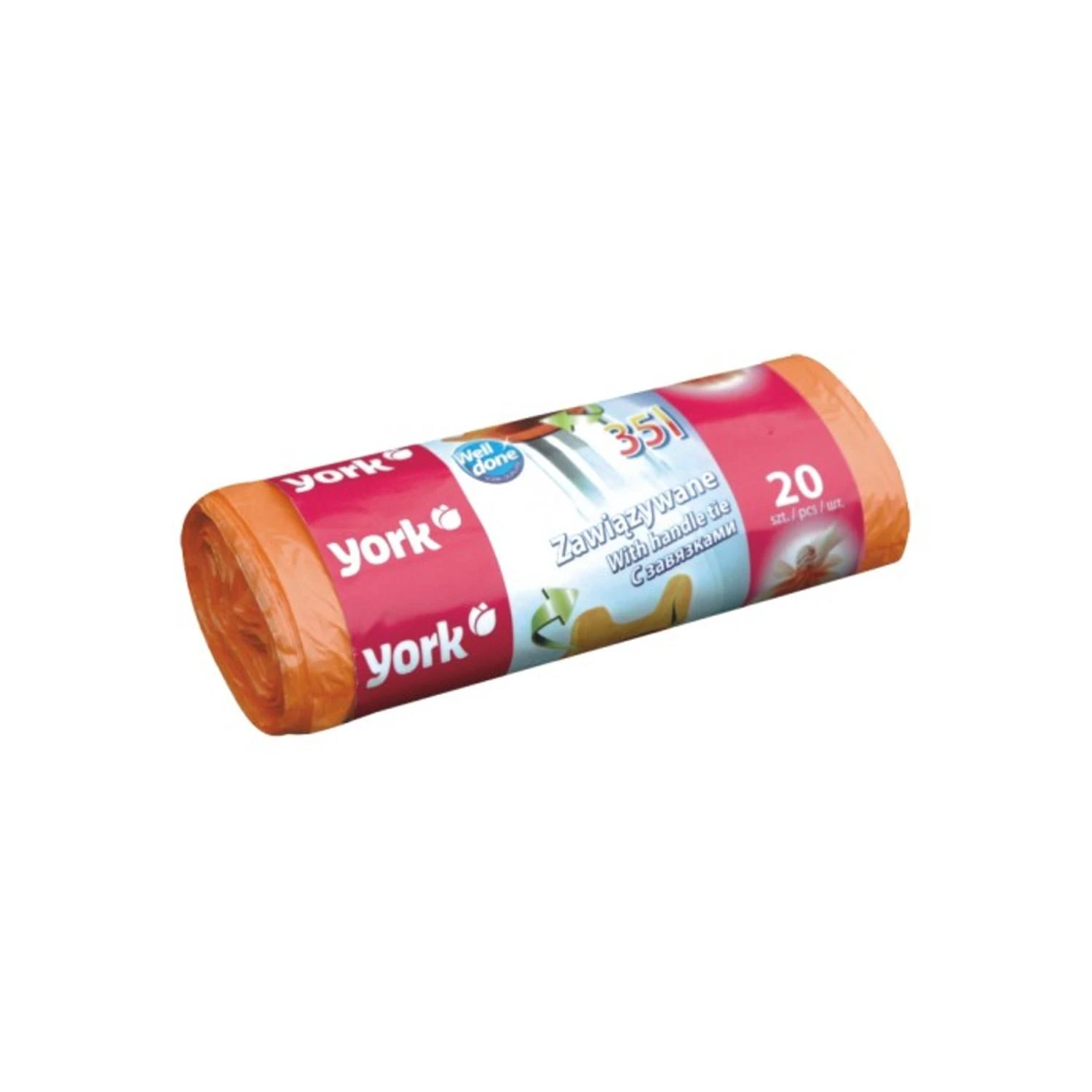 Pririšti šiukšlių maišai 35L 20 vnt York