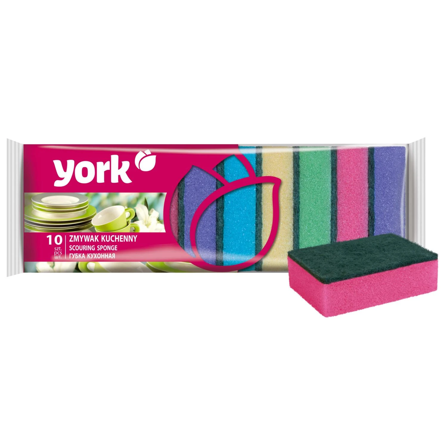 York 3003 Virtuvės kempinės Valymas Namų indų plovimas 10 Vnt