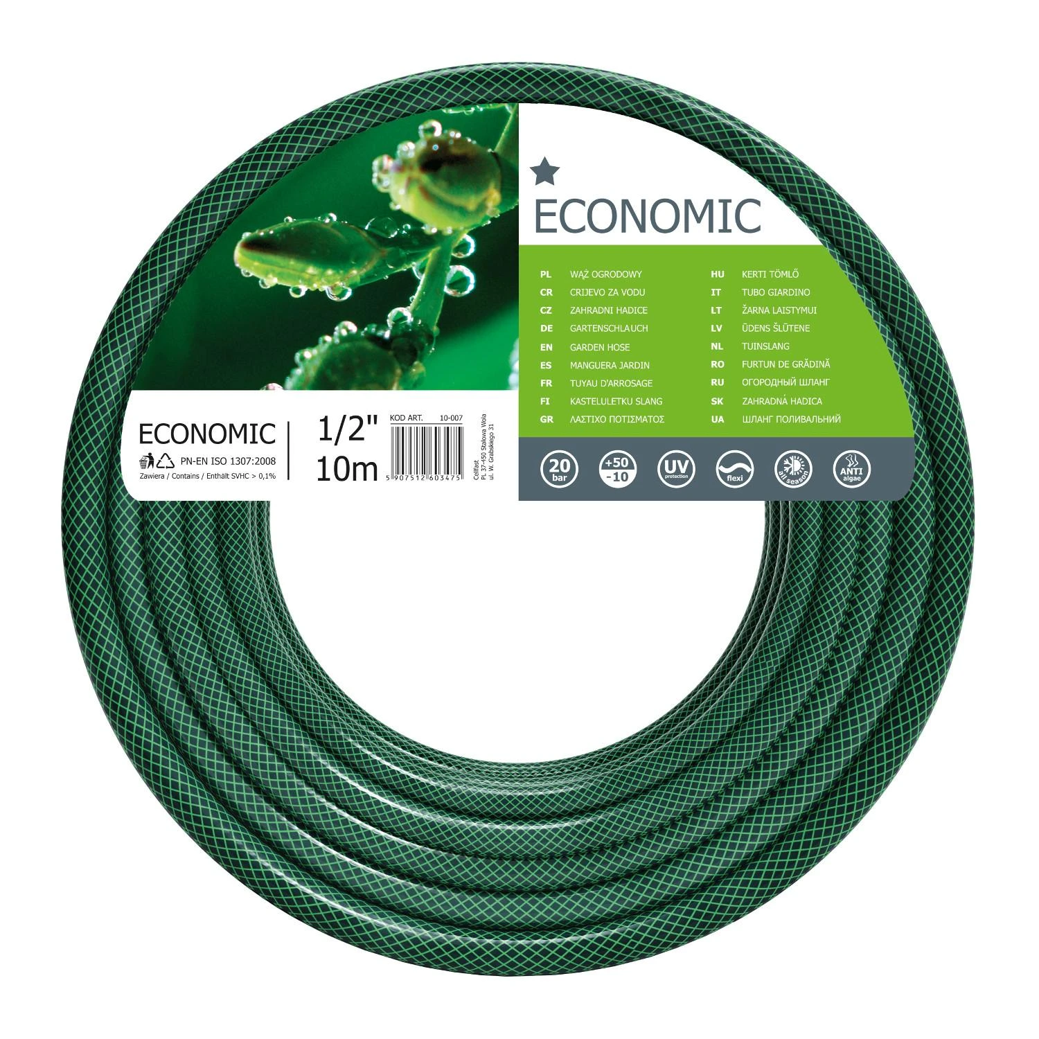 Wąż CELLFAST SODO ŽARNA ECONOMIC 1/2″ 10m.