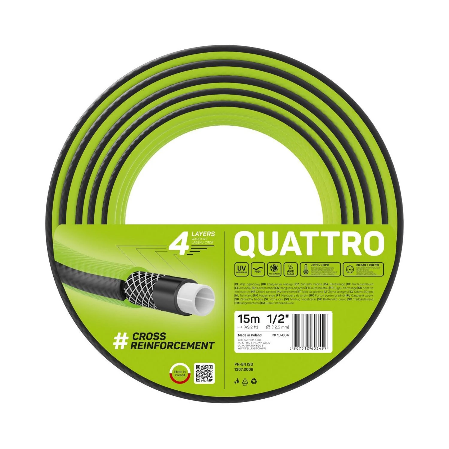 Cellfast C.ŽALIA ŽARNA. QUATTRO 1/2" 15m