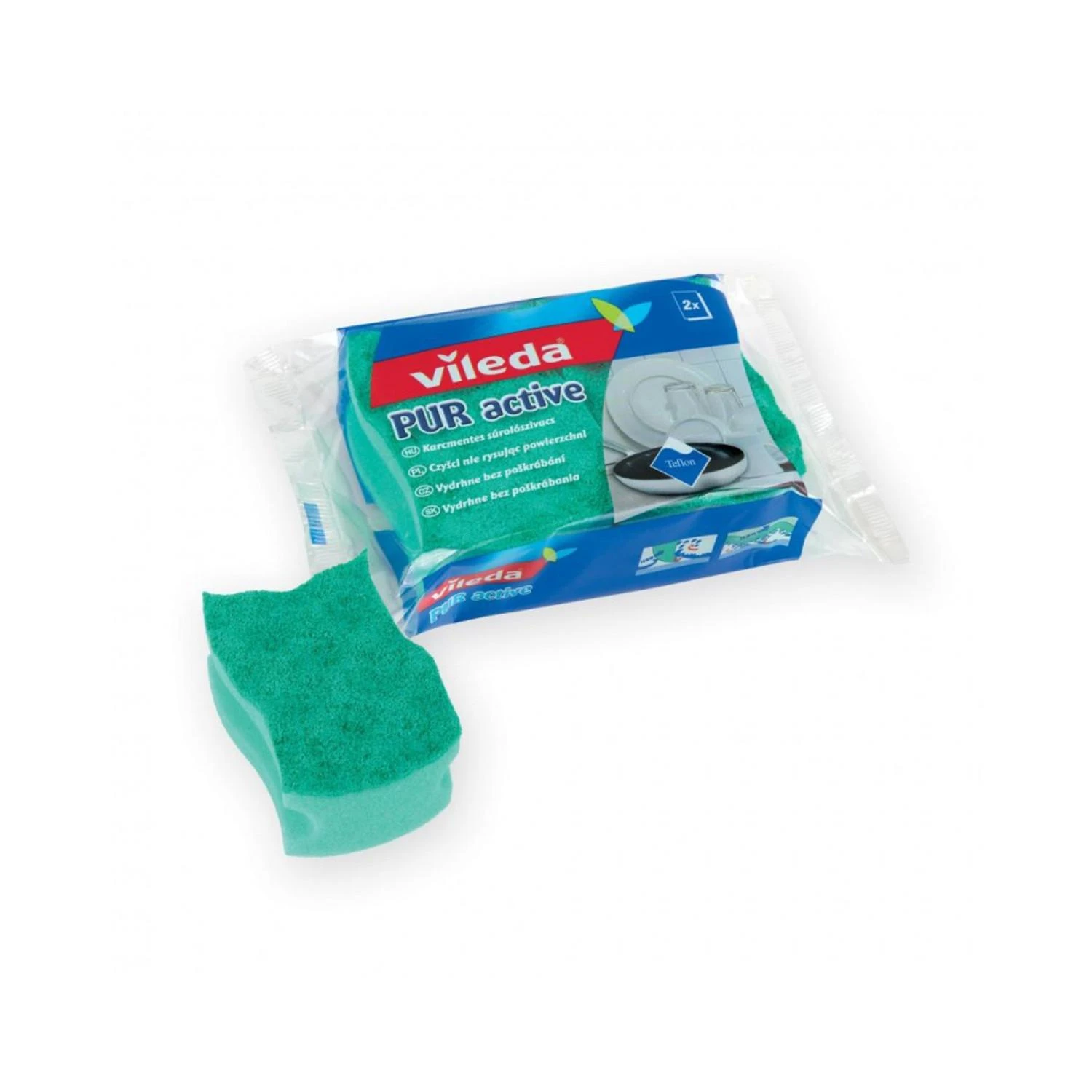 Profiliuota kempinė Vileda Glitz Pur Active 2vnt