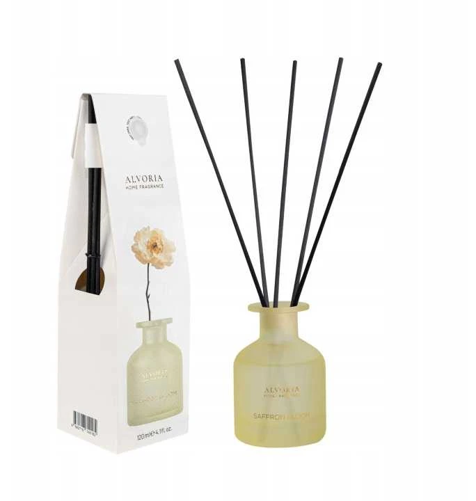 ALVORIA namų kvapas su lazdelėmis Saffron Bloom aromatas 120 ml.