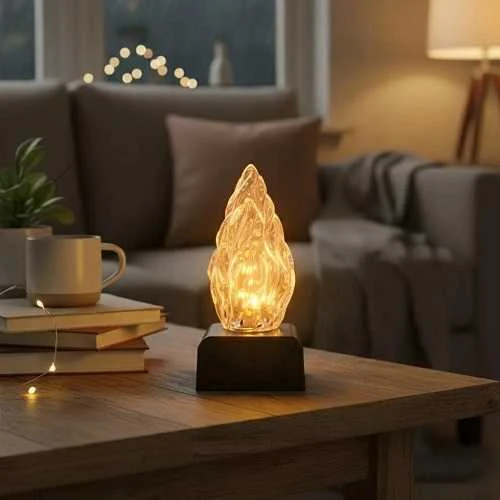 Kapų žvakė.Led žvakė su liepsnos efektu, L-2 15 cm. Agnes