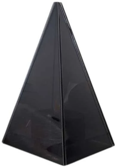 Salamina Kapų žvakė.3D LED veidrodinis žibintas su liepsnos efektu, piramidė, 20 cm