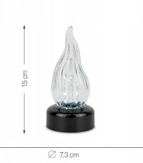 Subito Kapų žvakė.Led žvakė su liepsnos efektu, L-1 15 cm. juodos spalvos