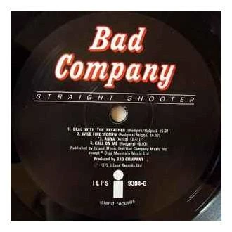 Vinilinė plokštelė Bad Company ‎– Straight Shooter