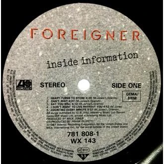 Vinilinė plokštelė Foreigner ‎– Inside Information