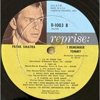 Vinilinė plokštelė Frank Sinatra ‎– I Remember Tommy