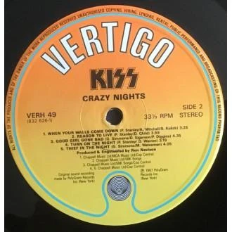 Vinilinė plokštelė Kiss ‎– Crazy Nights