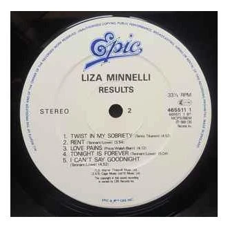Vinilinė plokštelė Liza Minnelli ‎– Results