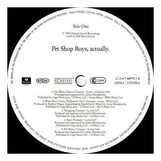 Vinilinė plokštelė Pet Shop Boys - Actually