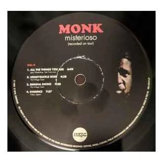 Vinilinė plokštelė Thelonious Monk Quartet ‎– Misterioso (Recorded On Tour)