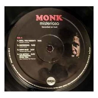 Vinilinė plokštelė Thelonious Monk Quartet ‎– Misterioso (Recorded On Tour)