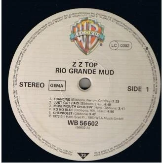Vinilinė plokštelė ZZ Top ‎– Rio Grande Mud