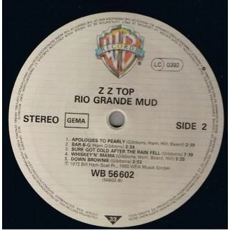 Vinilinė plokštelė ZZ Top ‎– Rio Grande Mud