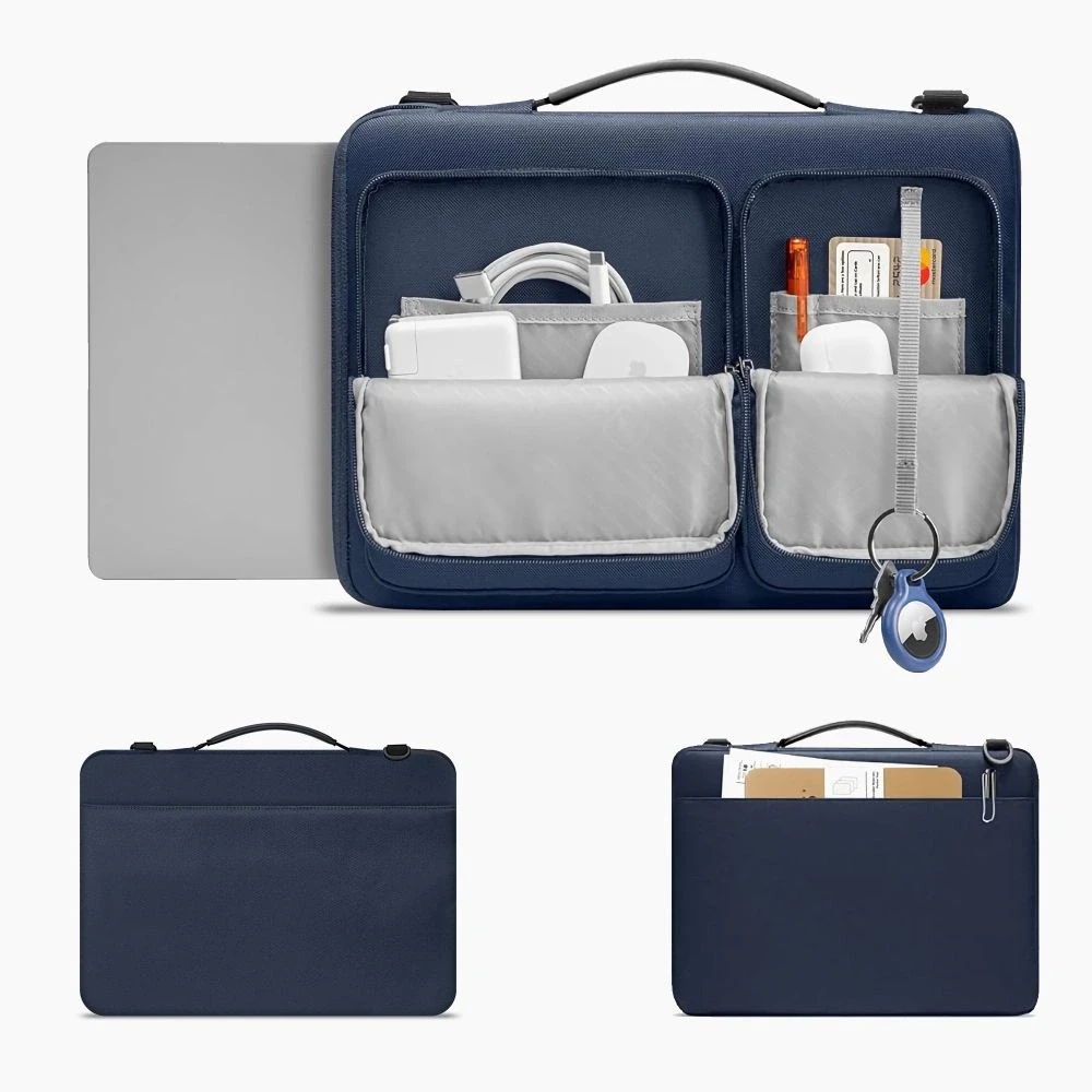 15-16 Tech-Protect Defender Bag Nešiojamas kompiuteris Bag - Mėlyna