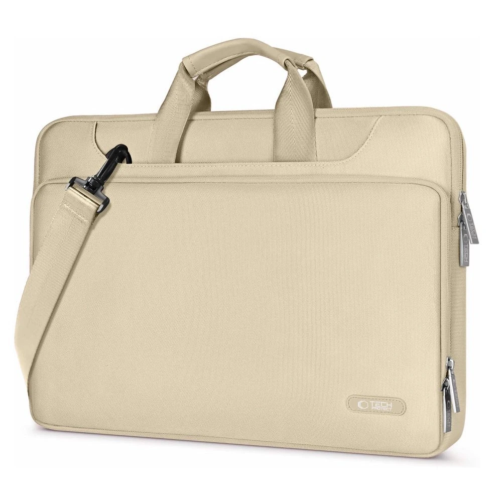 15-16 Tech-Protect Pocket Nešiojamas kompiuteris Bag - rusvai gelsvas