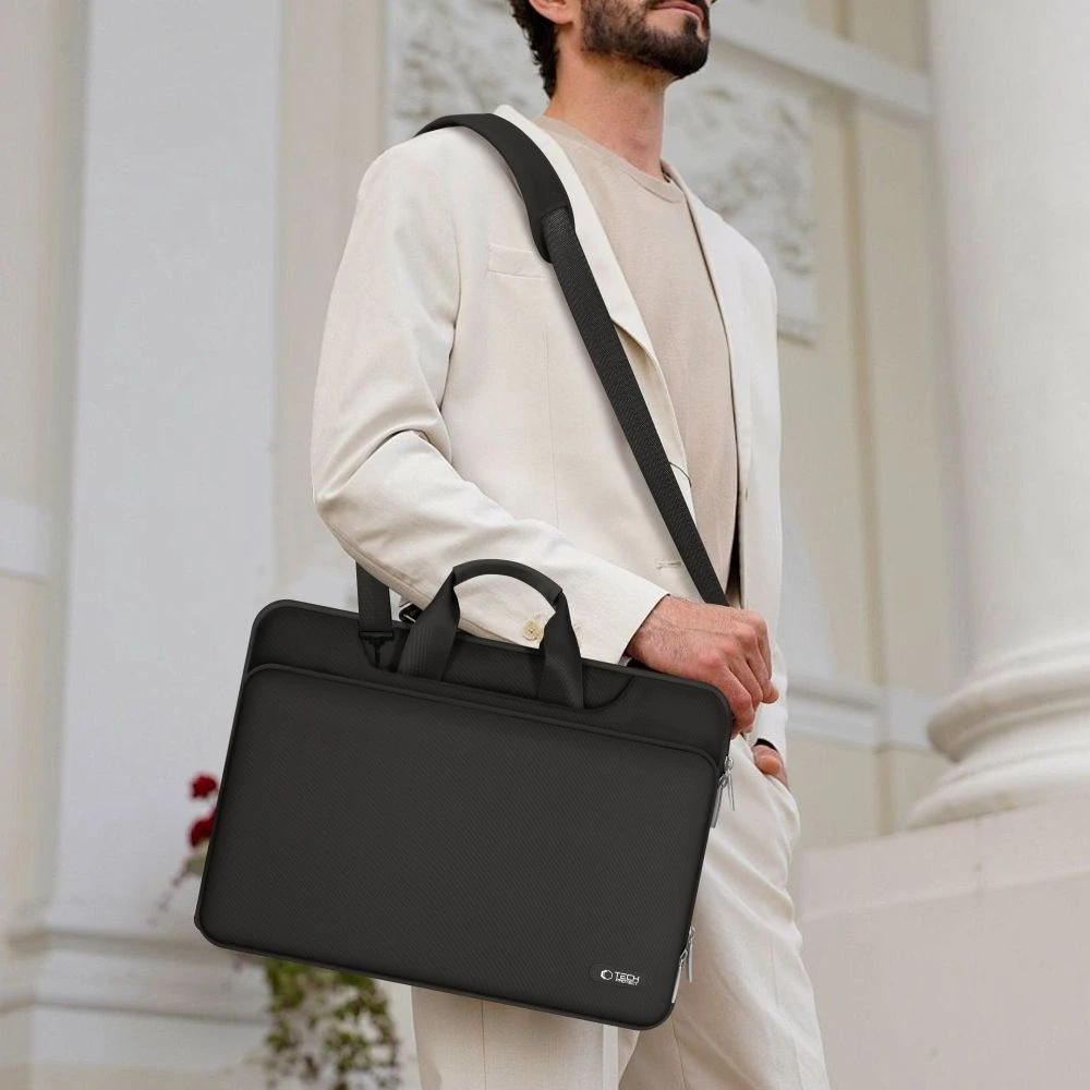 15-16 Tech-Protect Pocket Nešiojamas kompiuteris Bag - Juodas