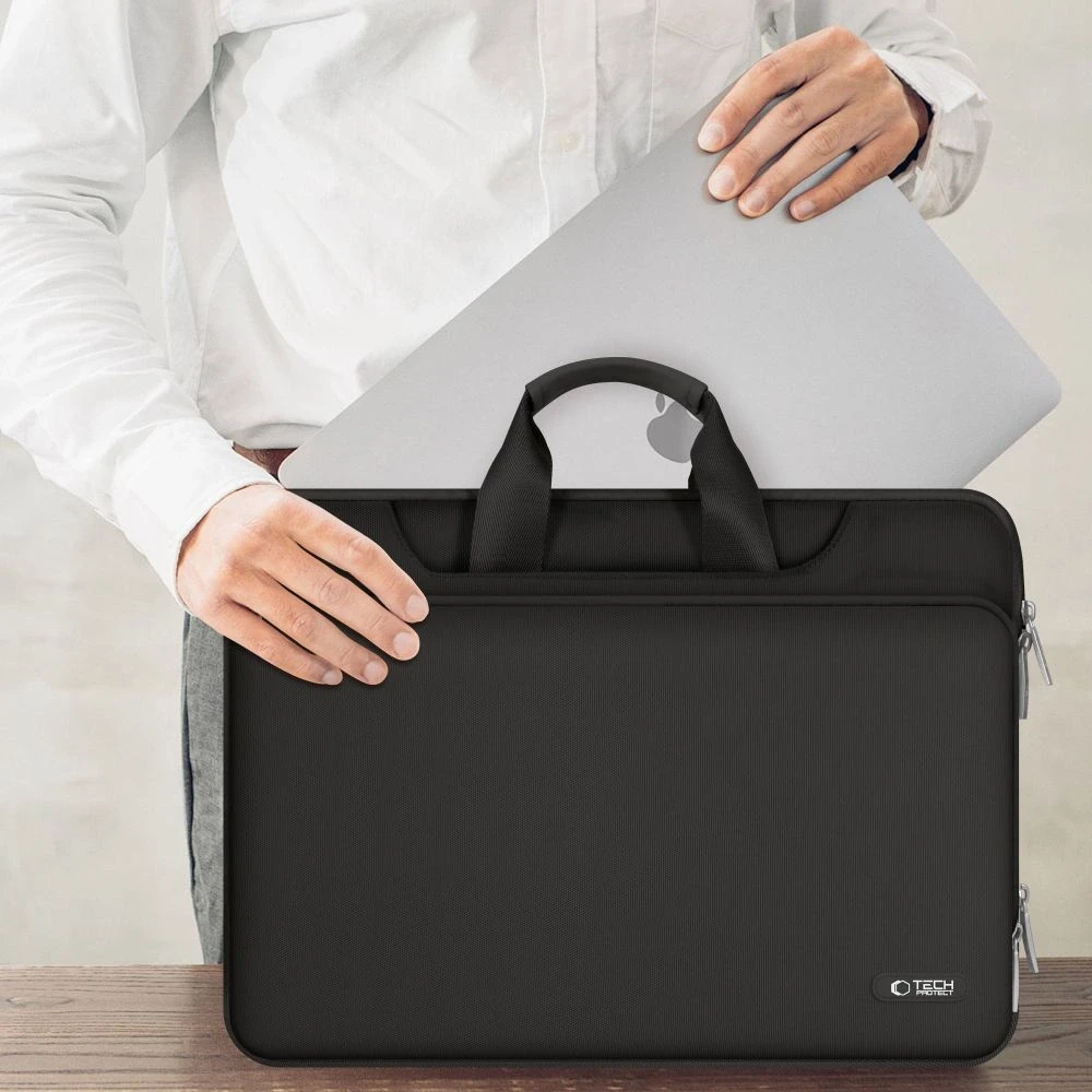 15-16 Tech-Protect Pocket Nešiojamas kompiuteris Bag - Juodas