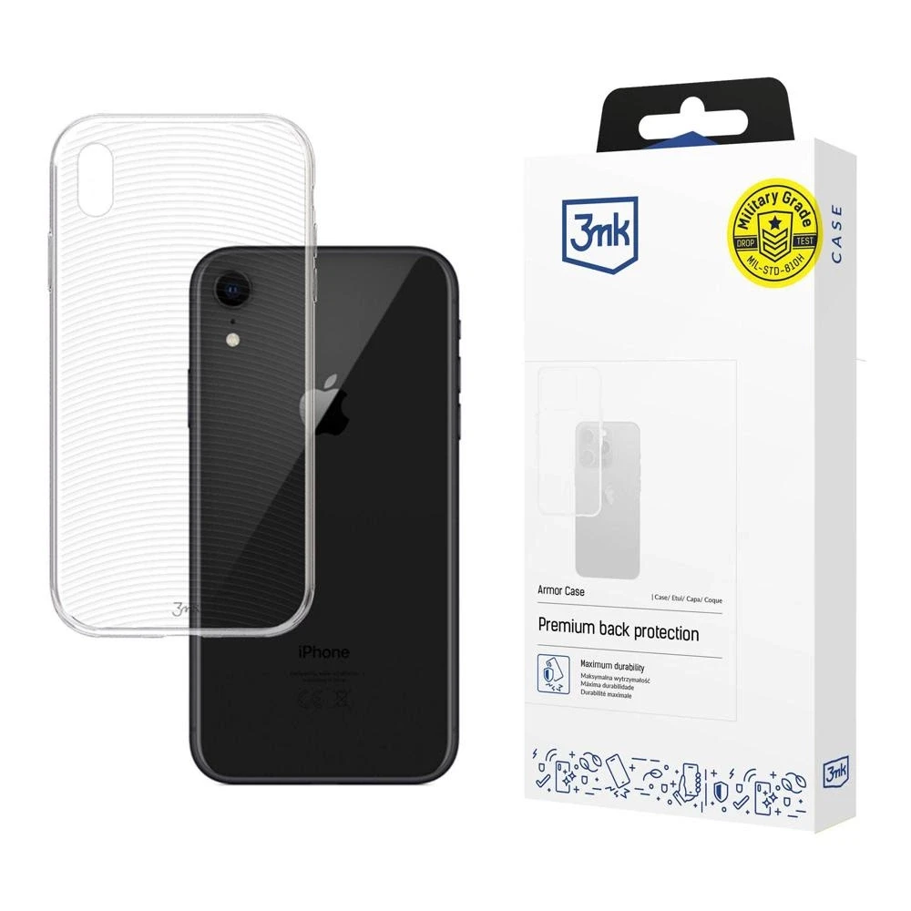 3MK Armor Case Ekrano apsauga, Apple, iPhone XR, TPU, Skaidri
