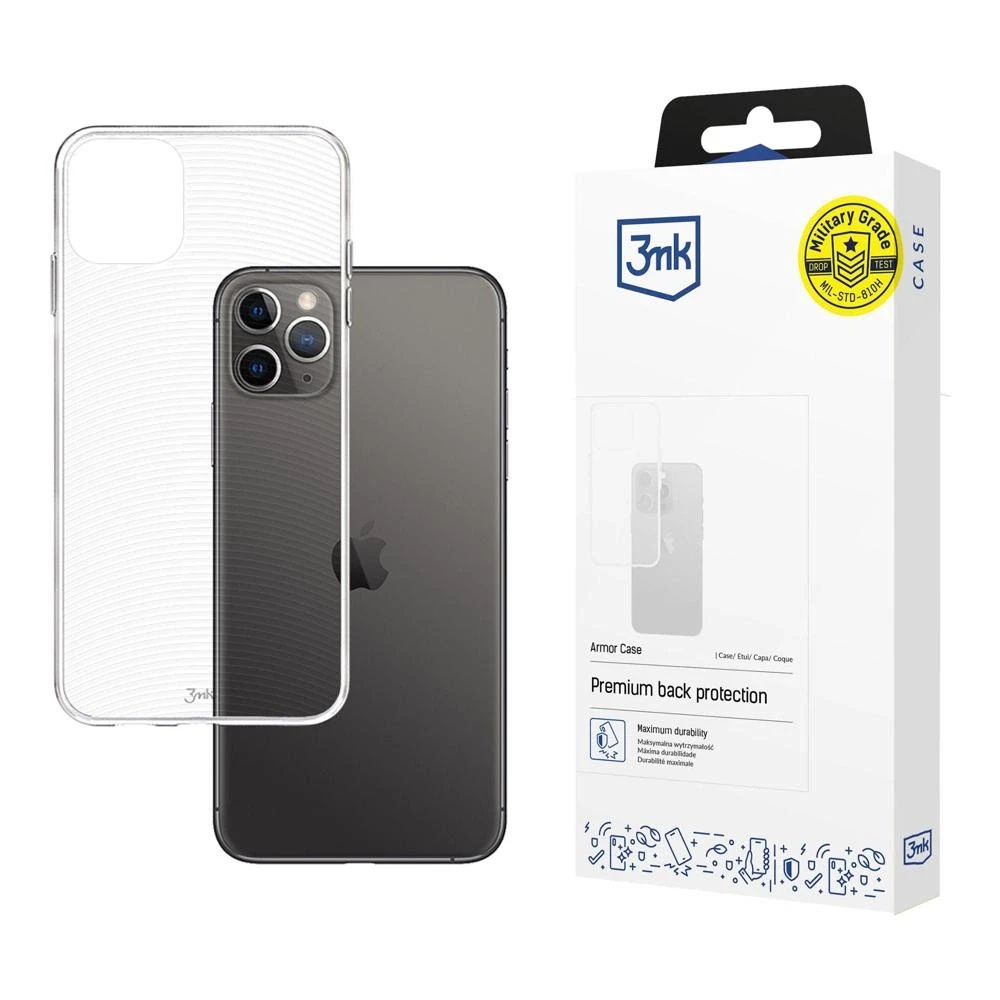 Dėklas 3MK Armor Case Nugaros apsauga, Apple, iPhone XI Pro Max, TPU, Skaidrus