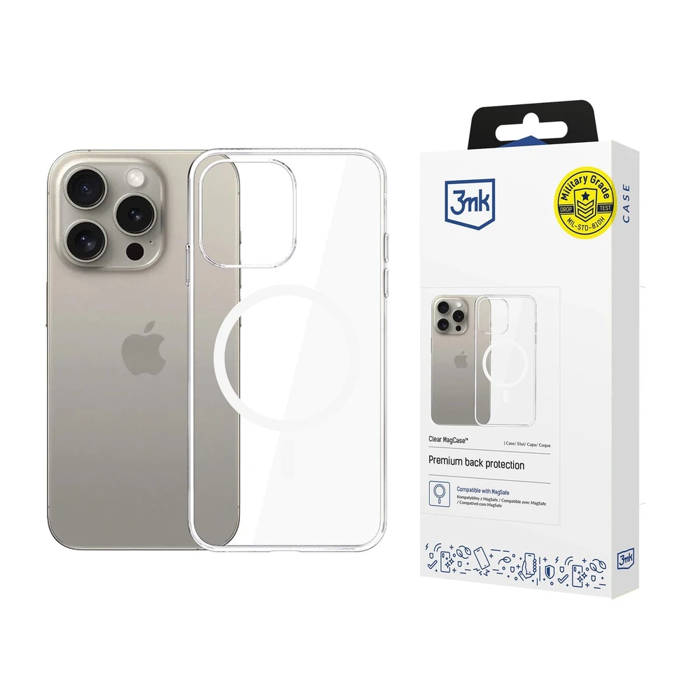 Dėklas 3MK Clear MagCase Apple iPhone 15 Pro Max