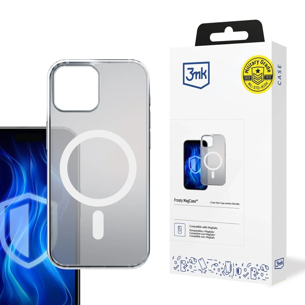 Dėklas Apple iPhone 14 - 3mk Frosty MagCase Baltas
