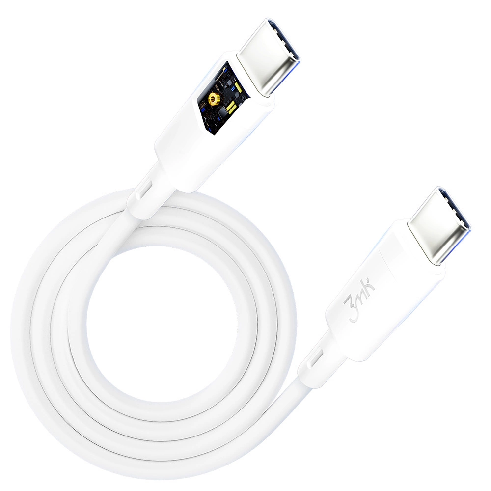 USB kabelis 3mk Hyper Silicone Cable Type-C 60W 3A 1m