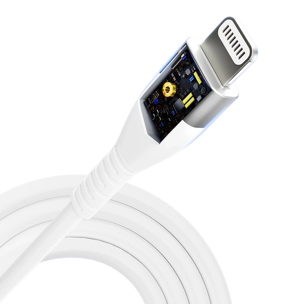 USB kabelis 3mk Hyper Silicone Cable Lightning 20W 1m