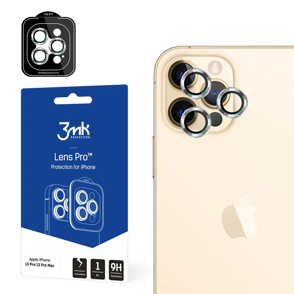 3MK Lens Protection Pro Apple iPhone 12 Pro Max fotoaparato objektyvo apsauga su tvirtinimo rėmeliu 1 vnt.