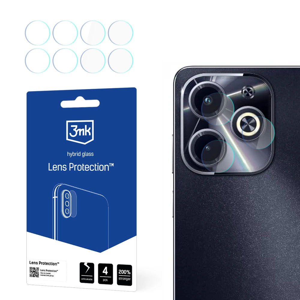 Hibridinis fotoaparato stiklas / objektyvas INFINIX HOT 40I 3mk lankstus stiklo objektyvas