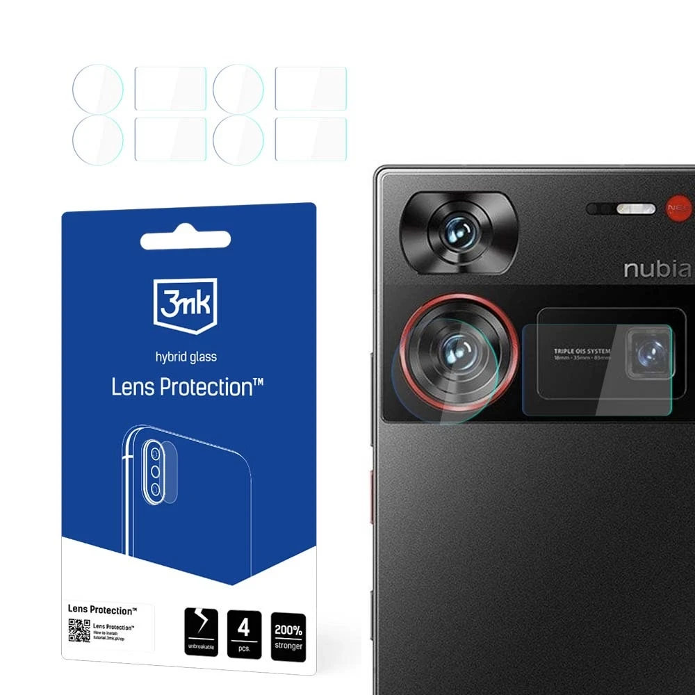 3mk Lens Protection™ hibridinis fotoaparato stiklas, skirtas Nubia Z60 Ultra