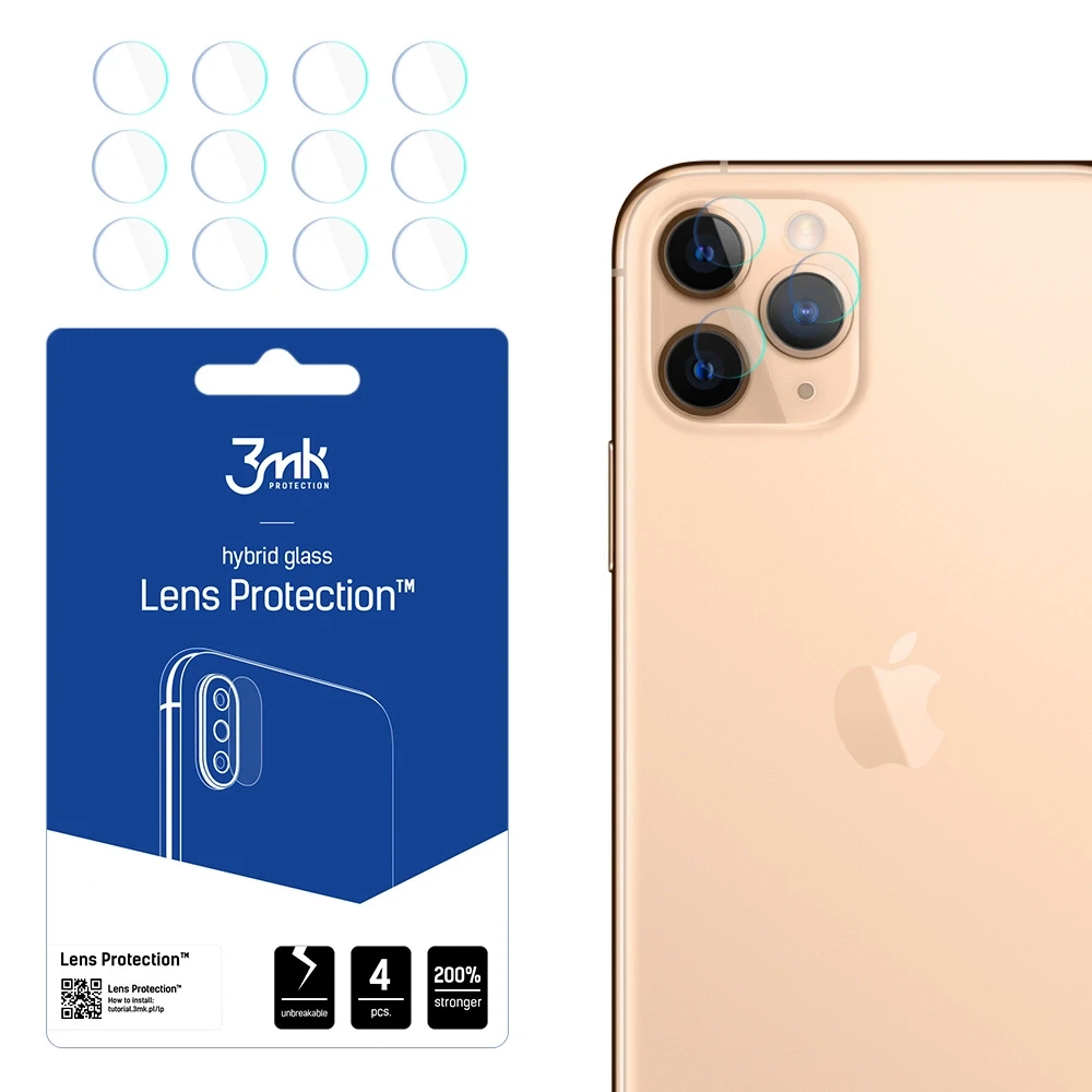 LCD apsauginė plėvelė kamerai 3MK Flexible Glass Lens Apple iPhone 11 Pro