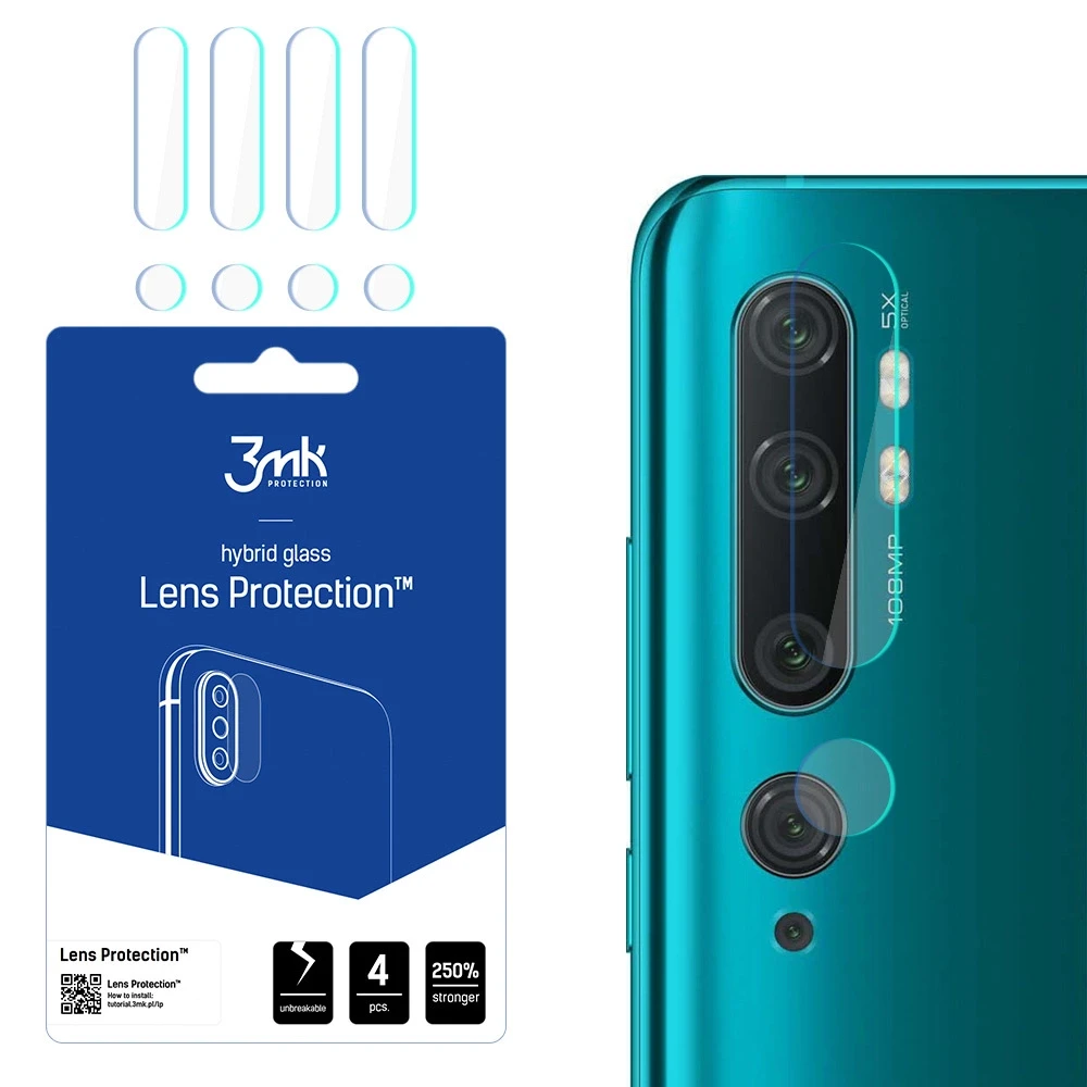 Nezatříděno HIBRIDINIS STIKLAS 3MK LANKSTUS STIKLINIS OBJEKTIS XIAOMI MI NOTE 10 FOTOAPARATAI 4 VNT.