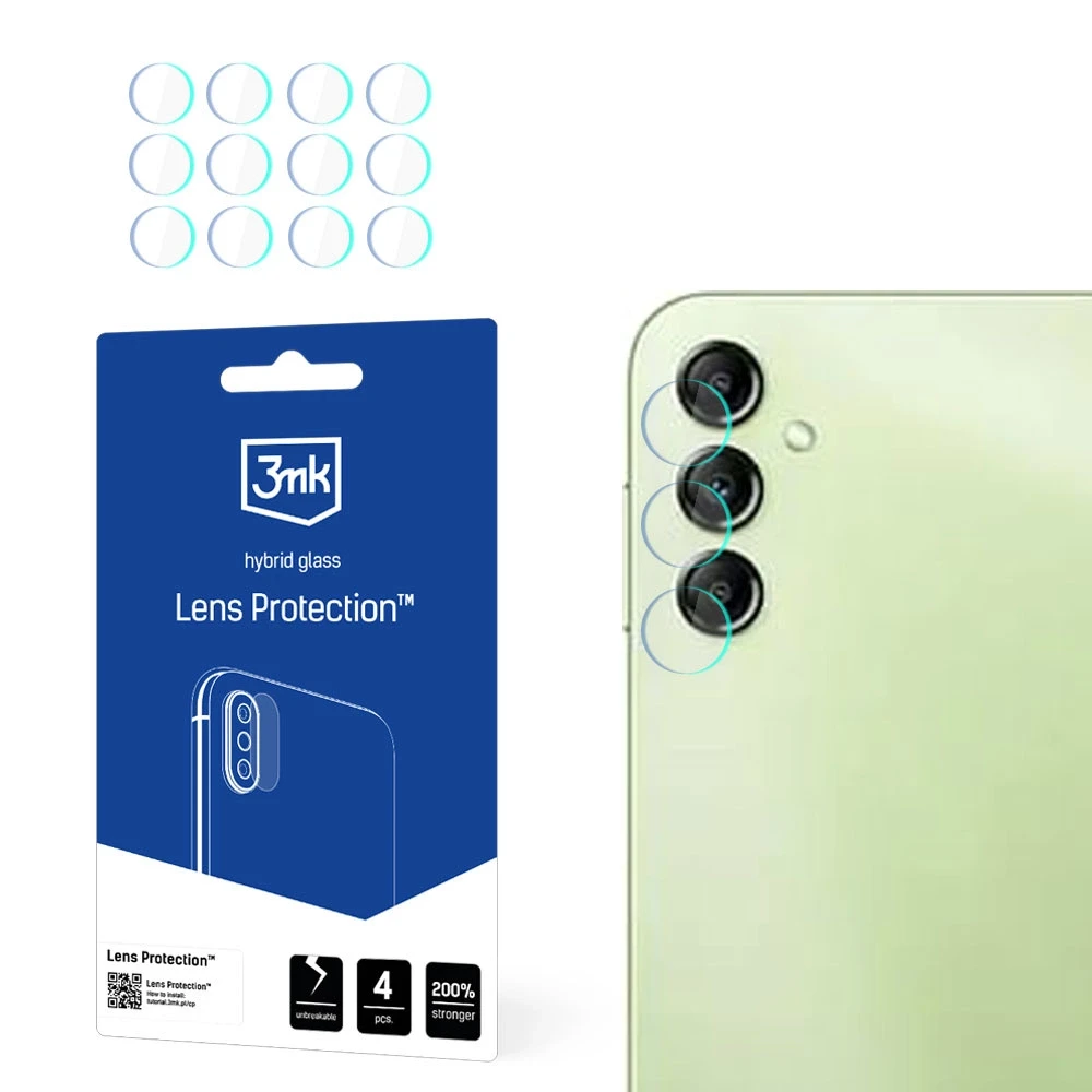 3MK objektyvo apsauga Samsung A14 5G A146 Kameros objektyvo apsauga 4 vnt.