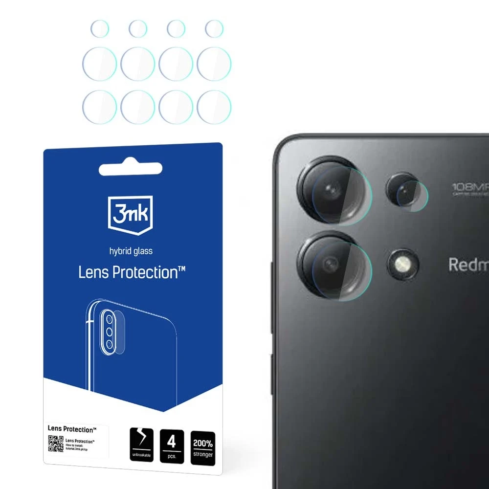 3mk Lens Protection™ hibridinis fotoaparato stiklas Xiaomi Redmi Note 13 4G
