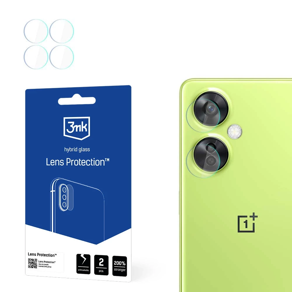 3mk Lens Protection™ hibridinis fotoaparato stiklas, skirtas OnePlus Nord CE 3 Lite
