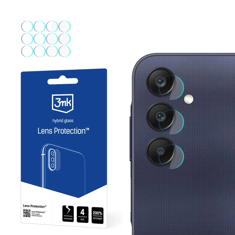 Nezatříděno 3MK objektyvo apsauga Samsung A25 5G kameros objektyvo apsauga 4 vnt.