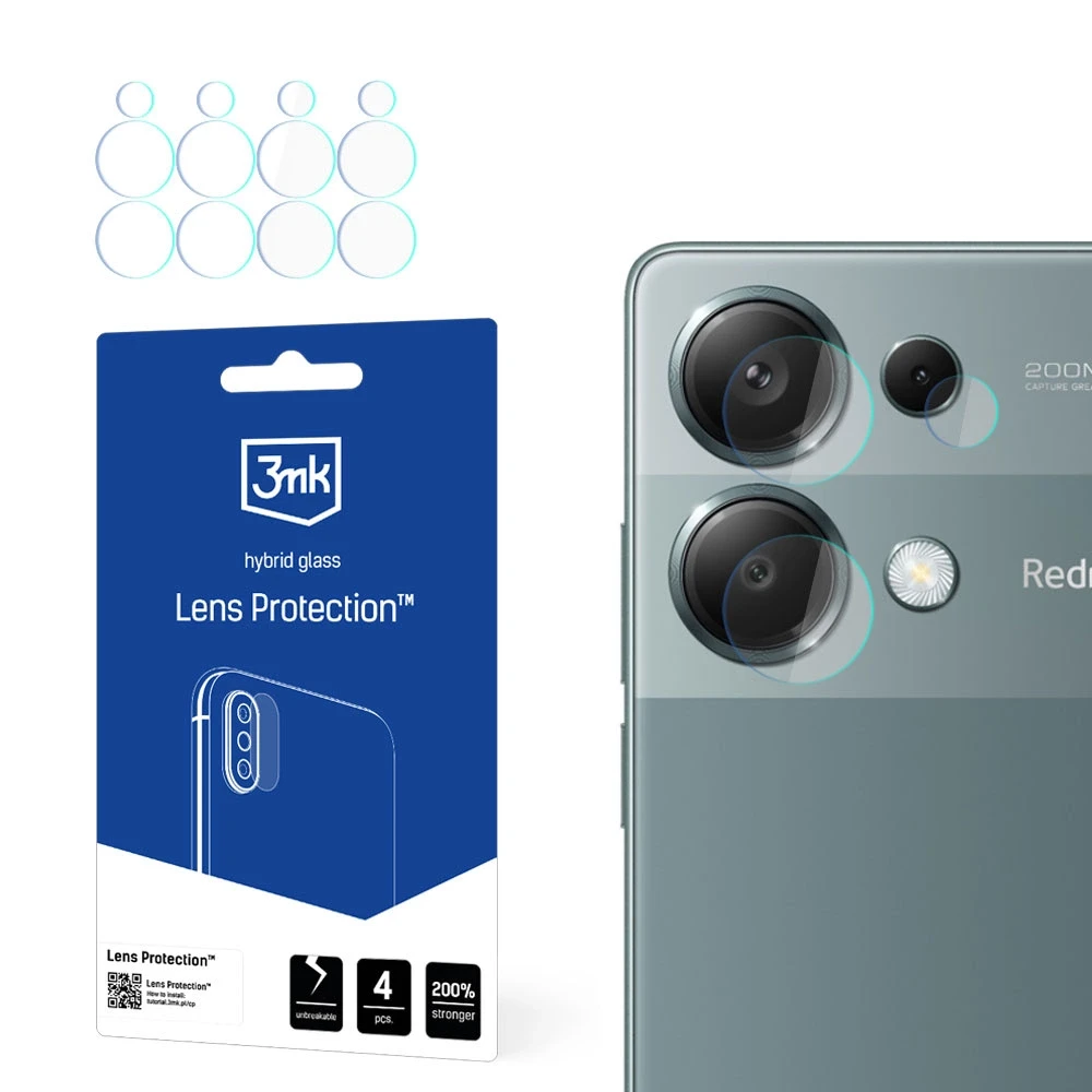 3mk Lens Protection™ hibridinis fotoaparato stiklas Redmi Note 13 Pro 4G